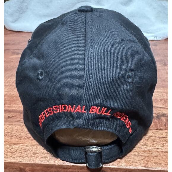 PBR Professional Bull Riders Embroidered Hat Ball Cap Black Adjustable One Size - Picture 3 of 6